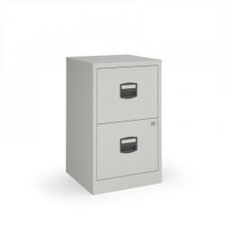 Bisley A4 home filer with 2 drawers - grey BPFA2G