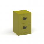 Bisley A4 home filer with 2 drawers - green BPFA2GN