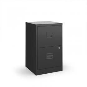 Bisley A4 home filer with 2 drawers - black BPFA2K