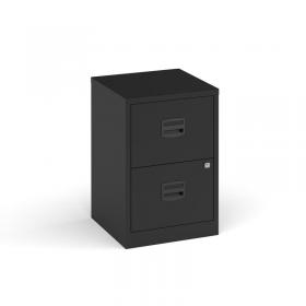Bisley A4 home filer with 2 drawers - black BPFA2K