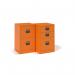 Bisley A4 home filer with 2 drawers - orange BPFA2OR