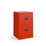 Bisley A4 home filer with 2 drawers - red BPFA2RD