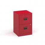Bisley A4 home filer with 2 drawers - red BPFA2RD