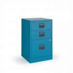 Bisley A4 home filer with 3 drawers - blue BPFA3BL