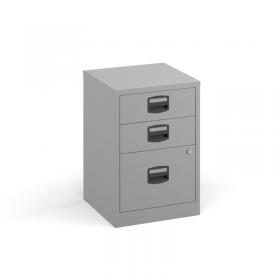 Bisley A4 home filer with 3 drawers - grey BPFA3G