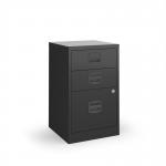 Bisley A4 home filer with 3 drawers - black BPFA3K