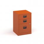 Bisley A4 home filer with 3 drawers - orange BPFA3OR