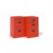 Bisley A4 home filer with 3 drawers - red BPFA3RD