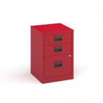 Bisley A4 home filer with 3 drawers - red BPFA3RD