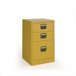 Bisley A4 home filer with 3 drawers - sunflower yellow BPFA3SY