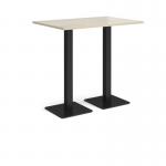 Brescia rectangular poseur table with flat square black bases 1200mm x 800mm - made to order BPR1200-K