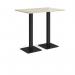 Brescia rectangular poseur table with flat square black bases 1200mm x 800mm - made to order BPR1200-K