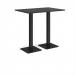 Brescia rectangular poseur table with flat square black bases 1200mm x 800mm - Black BPR1200-K-BK