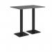 Brescia rectangular poseur table with flat square black bases 1200mm x 800mm - Onyx Grey BPR1200-K-OG