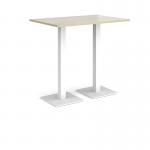 Brescia rectangular poseur table with flat square white bases 1200mm x 800mm - made to order BPR1200-WH