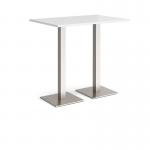 Brescia rectangular poseur table with flat square white bases 1200mm x 800mm - made to order BPR1200-WH