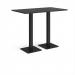 Brescia rectangular poseur table with flat square black bases 1400mm x 800mm - Black BPR1400-K-BK