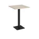 Brescia square poseur table with flat square black base 800mm - made to order BPS800-K