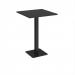 Brescia square poseur table with flat square black base 800mm - Black BPS800-K-BK