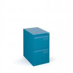 Bisley steel 2 drawer public sector contract filing cabinet 711mm high - blue BPSF2BL