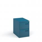 Bisley steel 2 drawer public sector contract filing cabinet 711mm high - blue BPSF2BL