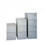 Bisley steel 2 drawer public sector contract filing cabinet 711mm high - goose grey BPSF2G