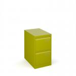 Bisley steel 2 drawer public sector contract filing cabinet 711mm high - green BPSF2GN