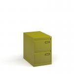 Bisley steel 2 drawer public sector contract filing cabinet 711mm high - green BPSF2GN