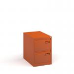 Bisley steel 2 drawer public sector contract filing cabinet 711mm high - orange BPSF2OR