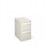 Bisley steel 2 drawer public sector contract filing cabinet 711mm high - white BPSF2WH