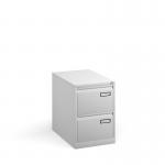 Bisley steel 2 drawer public sector contract filing cabinet 711mm high - white BPSF2WH