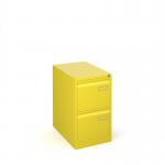 Bisley steel 2 drawer public sector contract filing cabinet 711mm high - yellow BPSF2YE