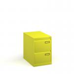Bisley steel 2 drawer public sector contract filing cabinet 711mm high - yellow BPSF2YE