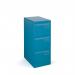 Bisley steel 3 drawer public sector contract filing cabinet 1016mm high - blue BPSF3BL