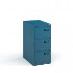 Bisley steel 3 drawer public sector contract filing cabinet 1016mm high - blue BPSF3BL