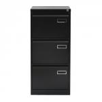 Bisley steel 3 drawer public sector contract filing cabinet 1016mm high - black BPSF3K