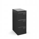 Bisley steel 3 drawer public sector contract filing cabinet 1016mm high - black BPSF3K