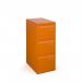 Bisley steel 3 drawer public sector contract filing cabinet 1016mm high - orange BPSF3OR