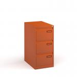 Bisley steel 3 drawer public sector contract filing cabinet 1016mm high - orange BPSF3OR