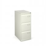 Bisley steel 3 drawer public sector contract filing cabinet 1016mm high - white BPSF3WH