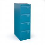 Bisley steel 4 drawer public sector contract filing cabinet 1321mm high - blue BPSF4BL