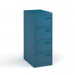 Bisley steel 4 drawer public sector contract filing cabinet 1321mm high - blue BPSF4BL