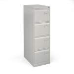 Bisley steel 4 drawer public sector contract filing cabinet 1321mm high - goose grey BPSF4G