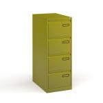 Bisley steel 4 drawer public sector contract filing cabinet 1321mm high - green BPSF4GN