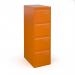 Bisley steel 4 drawer public sector contract filing cabinet 1321mm high - orange BPSF4OR