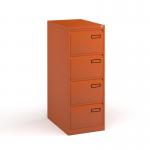 Bisley steel 4 drawer public sector contract filing cabinet 1321mm high - orange BPSF4OR