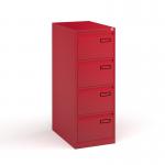 Bisley steel 4 drawer public sector contract filing cabinet 1321mm high - red BPSF4R
