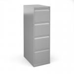 Bisley steel 4 drawer public sector contract filing cabinet 1321mm high - silver BPSF4S