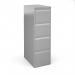 Bisley steel 4 drawer public sector contract filing cabinet 1321mm high - silver BPSF4S