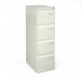 Bisley steel 4 drawer public sector contract filing cabinet 1321mm high - white BPSF4WH